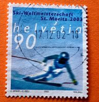 Nr.1068 Skirennfahrer  Sondermarken GESTEMPELT 2002  