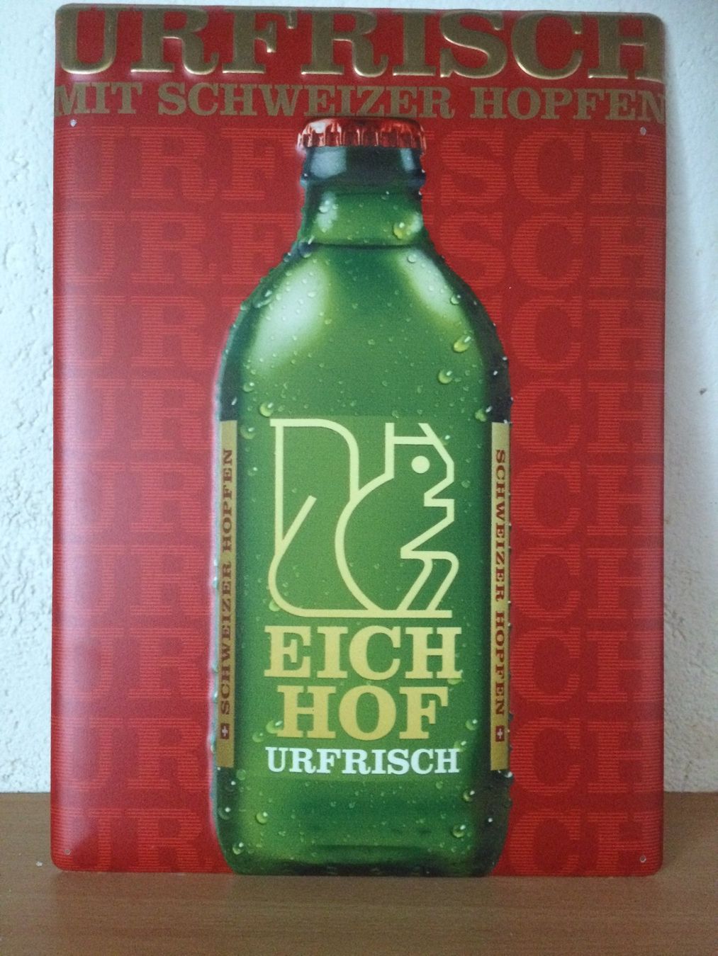 Eichhof Schilder: 2 BLECH-SCHILDER VON EICHHOF URFRISCH / LUZERNER BIER – Neu (gemäss Beschreibung) aus EMMETTEN von pfi_cbg5 3