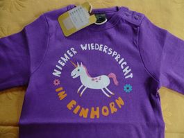 NEUER Body lila "Niemmer wiederspricht.." Gr. 50/56 - 260736