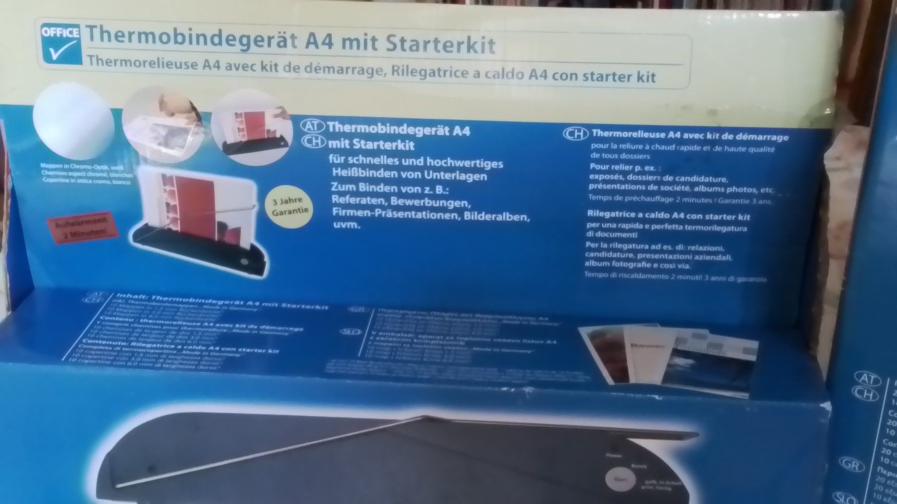 Bindegeräte: Büro Thermobindegerät A4 mit Starterkit & Mappen – Neu und originalverpackt aus Oberurnen von DVDL 1