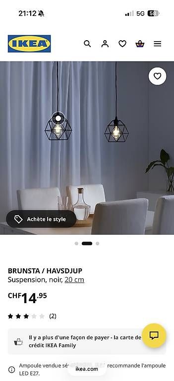 Ikea Paralumi: Abat-jour BRUNSTA – Nuovo (secondo la descrizione) da Lausanne venduto da mama124 2