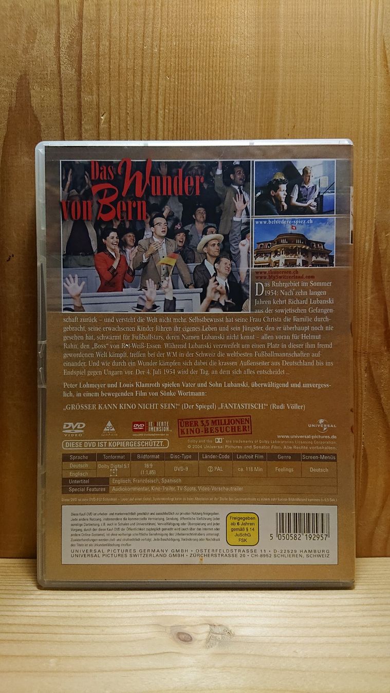 Tutti i DVDs: DAS WUNDER VON BERN DVD – Usato da Wilderswil venduto da Exebub 1