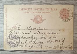 TR48 Carte Postale + Timbre Italie 1897