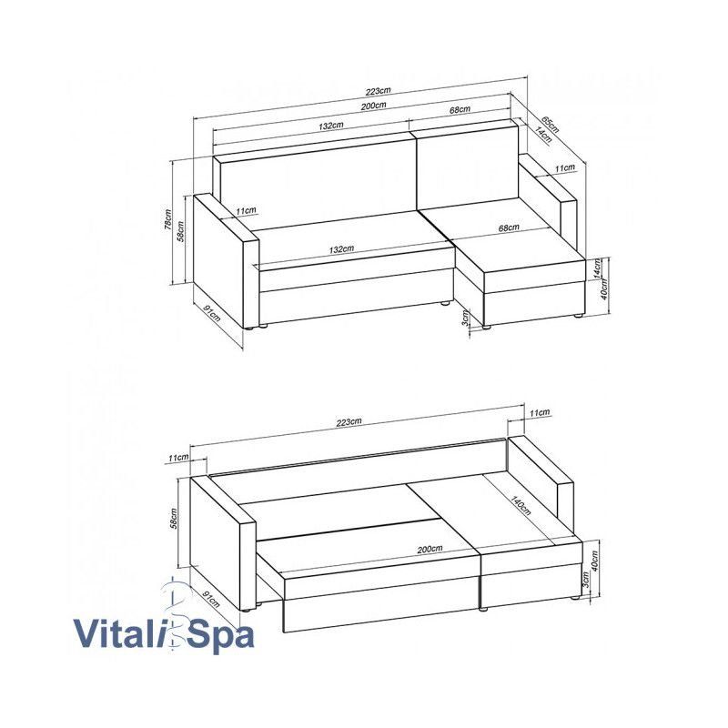 Divani: Ecksofa mit Schlaffunktion - Weiss/Grau - Schlafsofa - Sofa – Nuovo e nell'imballaggio originale da Wallenwil venduto da toesstal-vertrieb 7