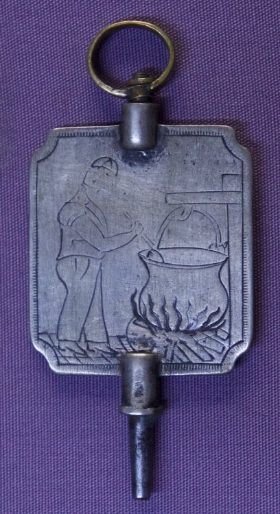 Grande Clé De Remontage D'Horloge En Laiton Antique - 5 Broches Pour Horloges Anciennes Et Grand-Père