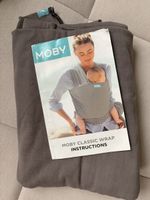 Babytragetuch Moby Classic Wrap grau mit Anleitung