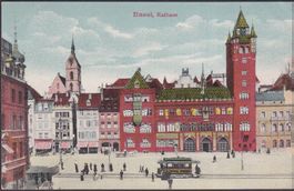 Basel (Rathaus) um 1900 sehr schöne Ansichtskarte !