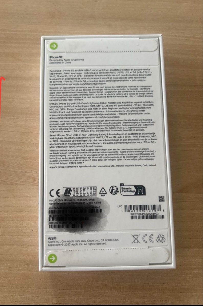 Apple Handys / Smartphones: iPhone SE 2022  – Neu und originalverpackt aus Bern von  1