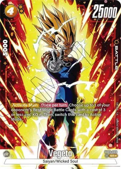 Bandai Sammelbilder & Trading cards: Vegeta - FB03-089 - AR - EN – Gebraucht aus Oberuzwil von PSA-COLLECTOR