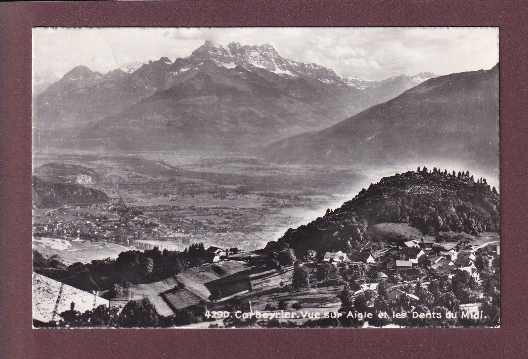 Cartoline postali: CORBEYRIER - Aigle - Dents du Midi - 1962 – Usato da Pully venduto da nicecards