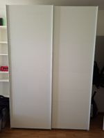 Schwebetürenschrank weiss 2-türig mit Kleiderstange
