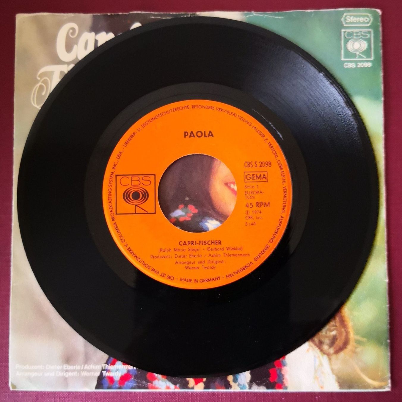 Schallplatten: PAOLA - CAPRI FISCHER - 1974 - SINGLE – Gebraucht aus Greifensee von scharmant 2