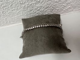 Armband silbernfarbig mit Steinen - Modeschmuck