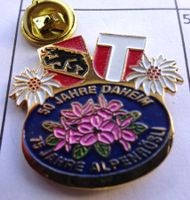 Pin  75 Jahre Alpenrösli, 50 Jahre Daheim