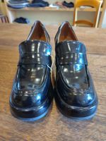 Steve Madden lackschuhe Schwarz 40 mokassin plateau