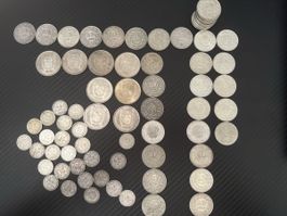Lot de pièces de monnaie suisses en argent