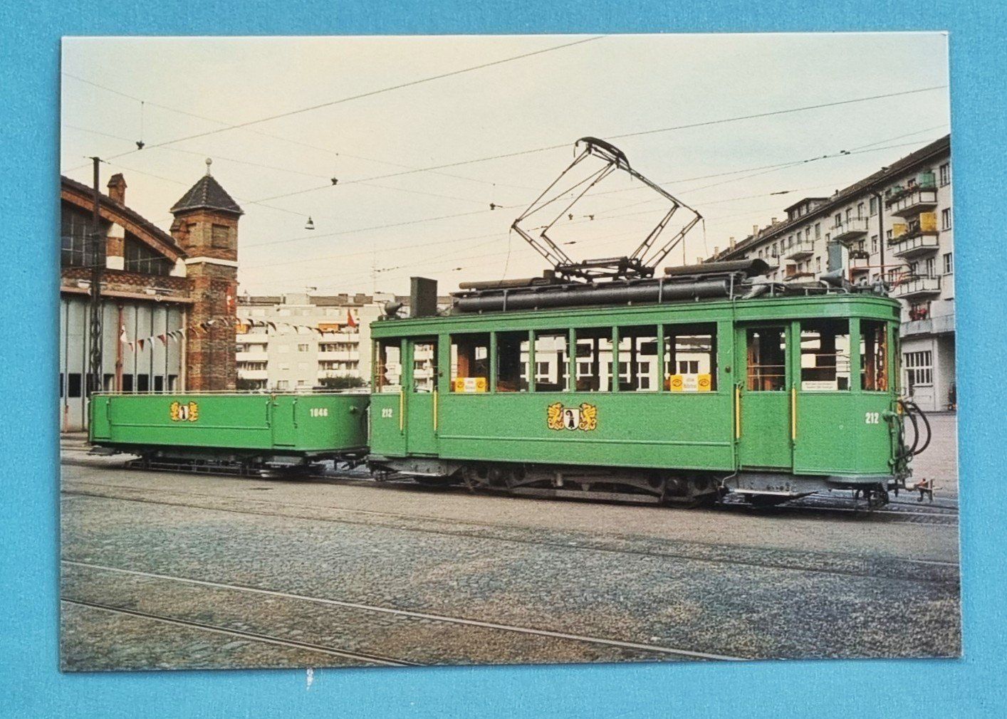 Cartoline postali: Basel - Tram BVB -  Depot Wiesenplatz - 1977 – Usato da Rothrist venduto da RROENK