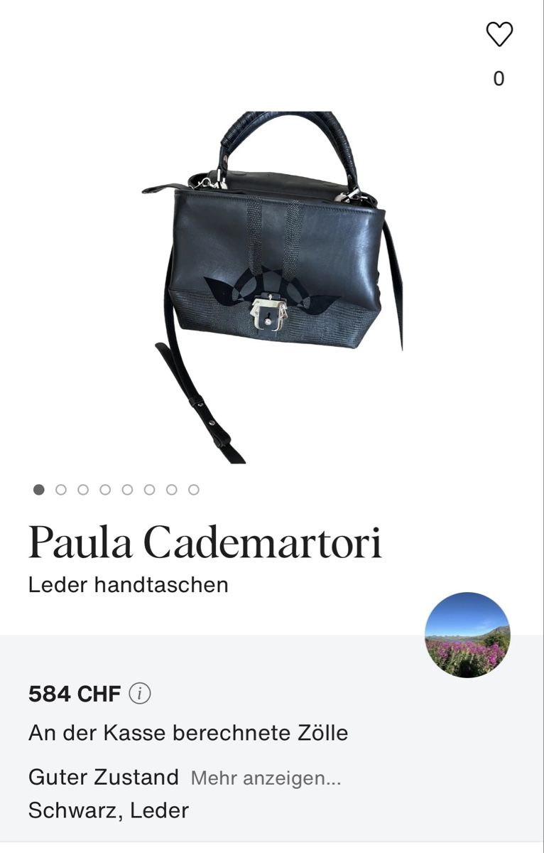 Taschen für Damen: Paula Cademartori Ledertasche – Gebraucht aus Rheinfelden von Jeva-Anna 2