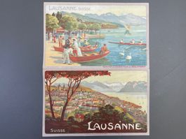 Litho-Prospekt Lausanne / Lac Léman Genfersee