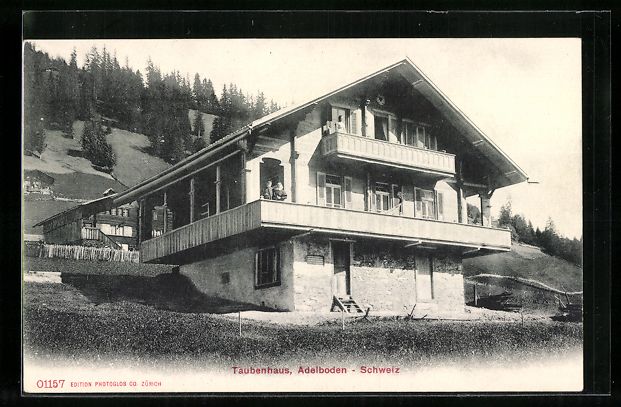 Cartoline postali: AK Adelboden, Pension Taubenhaus – Usato da Berlin venduto da bartko-reher