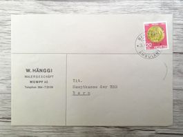 TR52 Enveloppe + Timbre Suisse 1953