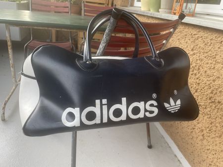 Vintage Sporttasche Adidas navy weiss gebrauchter Zustand