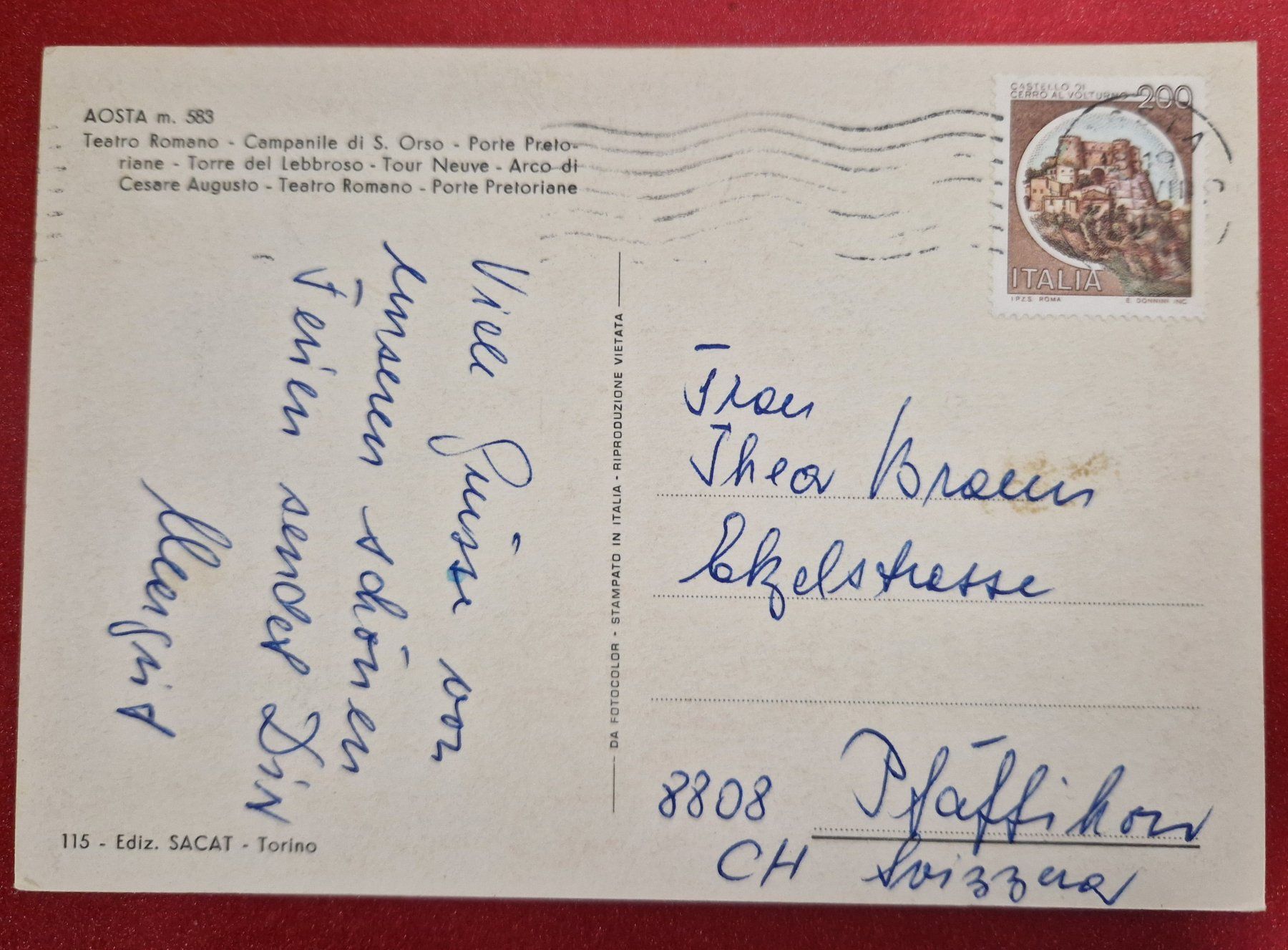 Cartoline postali: Aosta Antica 1980 – Usato da Melchnau venduto da Arthurius 1
