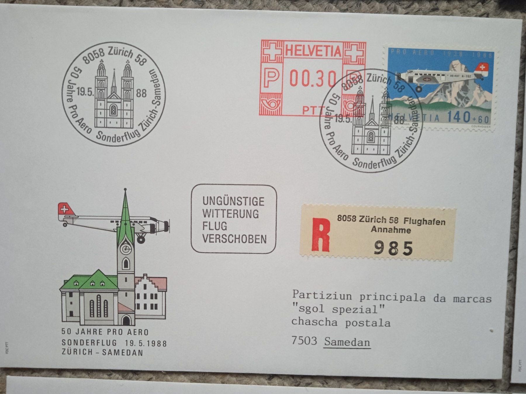 Tutti i francobolli: Pro Aero 1938 - 1988 – Nuovo (secondo la descrizione) da Weisslingen venduto da dx145 3
