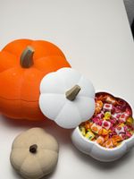 🎃 Kürbis-Trio mit Deckel – Herbstdeko