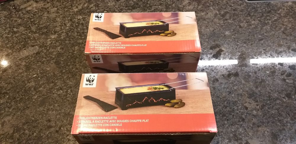 Mini Raclette-Set Für 1 Person - Ohne Strom Mit Teelichtern Und Kuh-Design