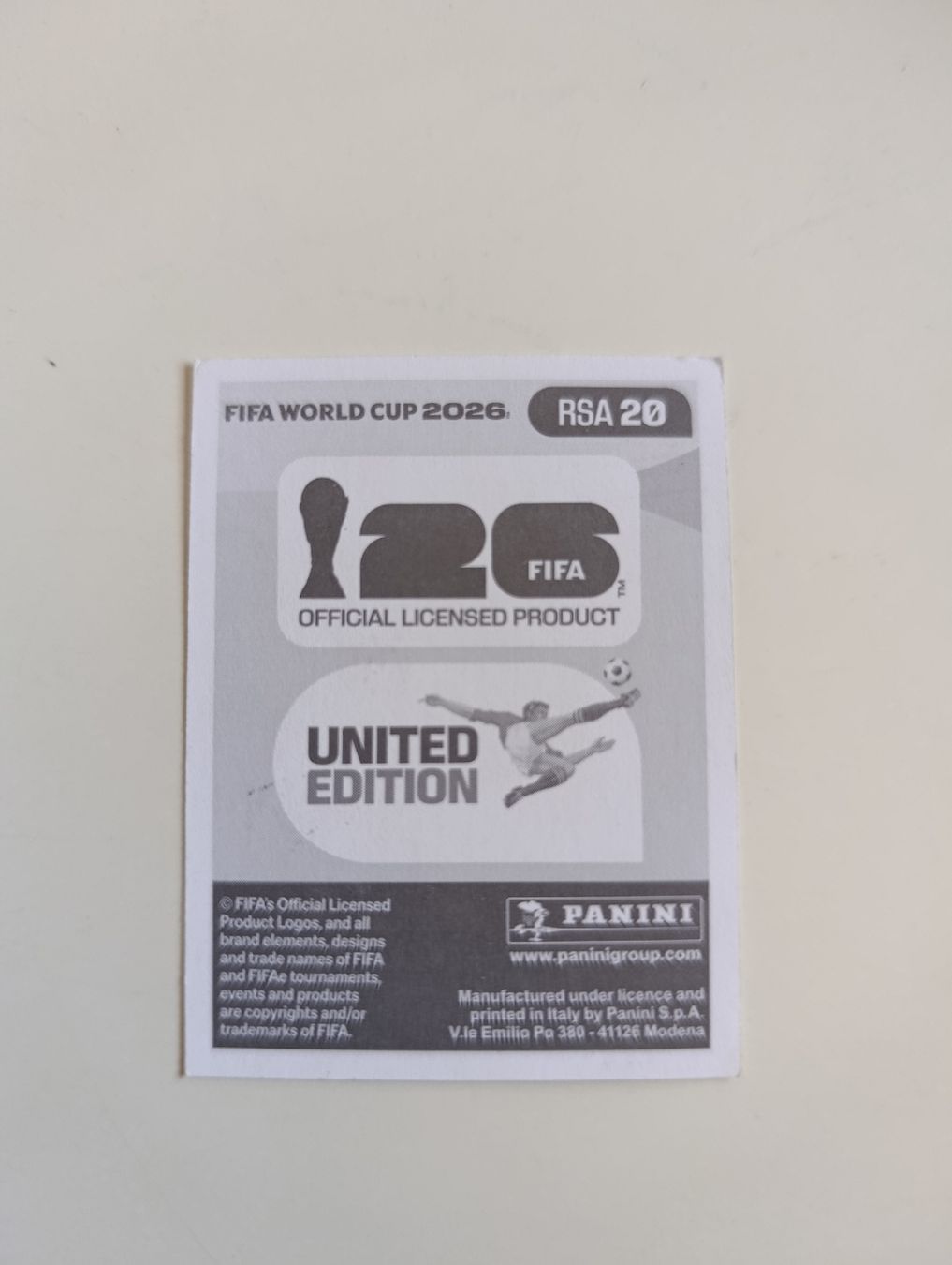 Panini Cartes à collectionner: Panini World Cup 2026 RSA 20 Appollis – Neuf (Voir description) à Lavey-Village par pas_7xd2 1