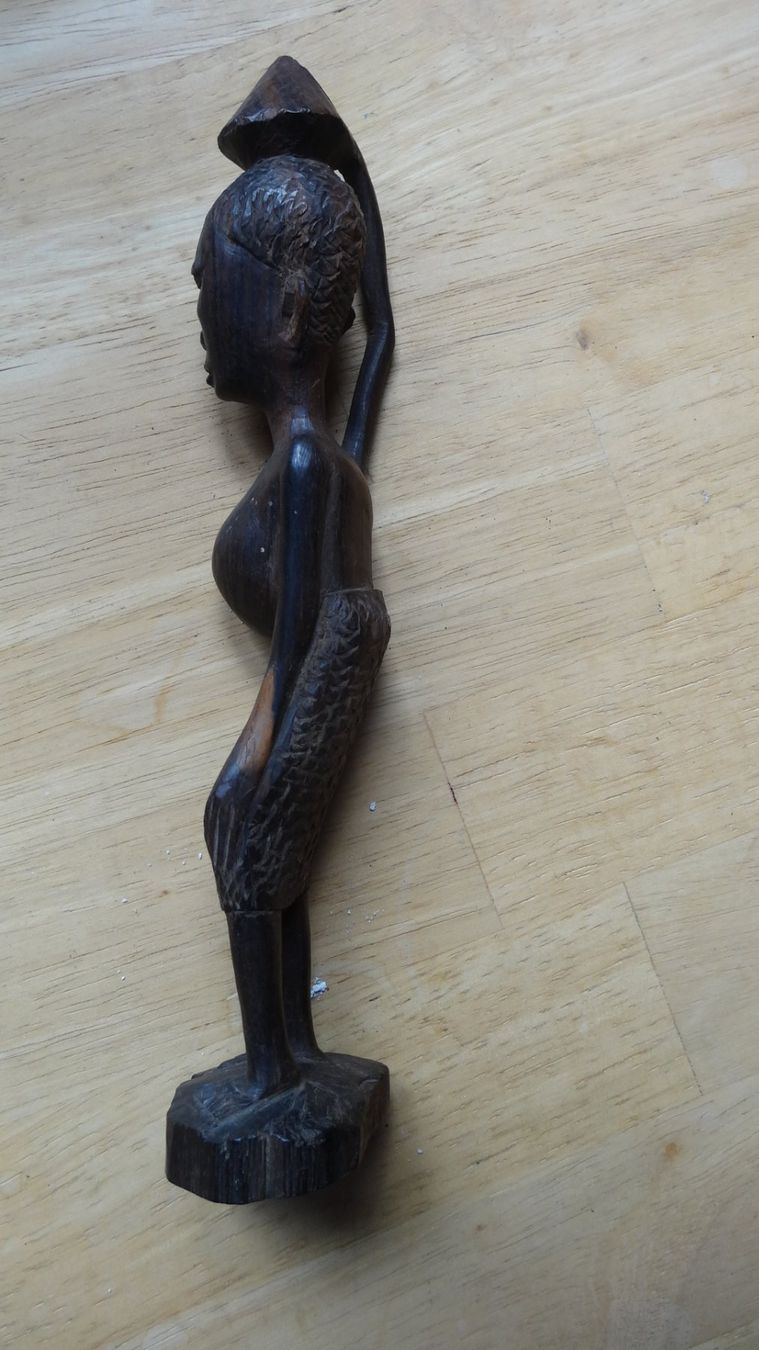 Figuren: Figurine femme africaine bois d'ébène h.22cm – Gebraucht aus Rebeuvelier von falcon58 1