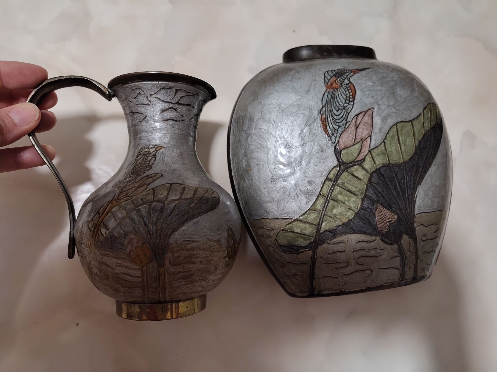 Vase & Récipients: Vasen mit Eisvogel Motiv – D'occasion à Gossau ZH par Treasurekeeper 1
