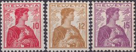 1909 Nr.120-122 (Helvetia Brustbild II) postfrisch **, 130.-