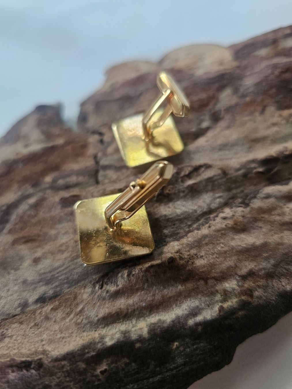 Gemelli: Manschettenknöpfe eckig goldfarben – Usato da Zürich venduto da MaisonBelleCachet 4