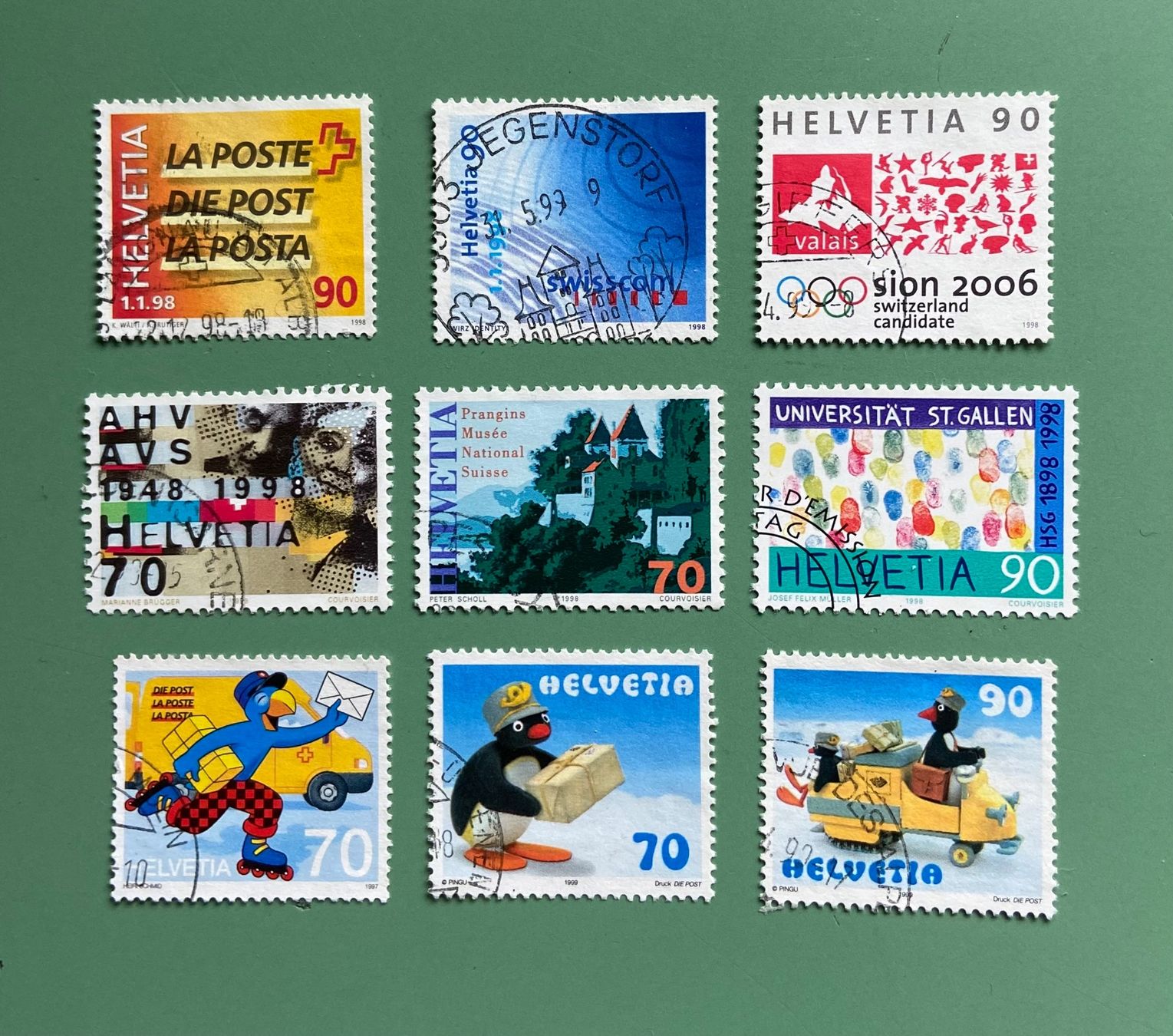 Alle Briefmarken: Schweizer Marken: Die Post, Swisscom, AHV, Sion 2006, HSG 98 – Gebraucht aus Münchringen von Hegelime-38