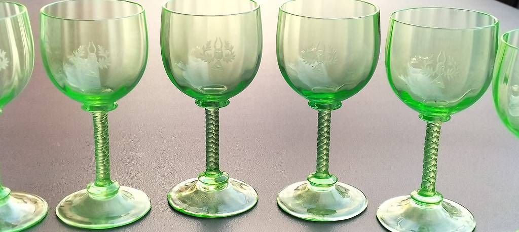 Bicchieri: Urangläser / Vaselineglas 9Stück – Usato da Steinach venduto da Tsgweh 4