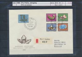 1960 Pro Patria, Jahrgang, FDC, R - Brief