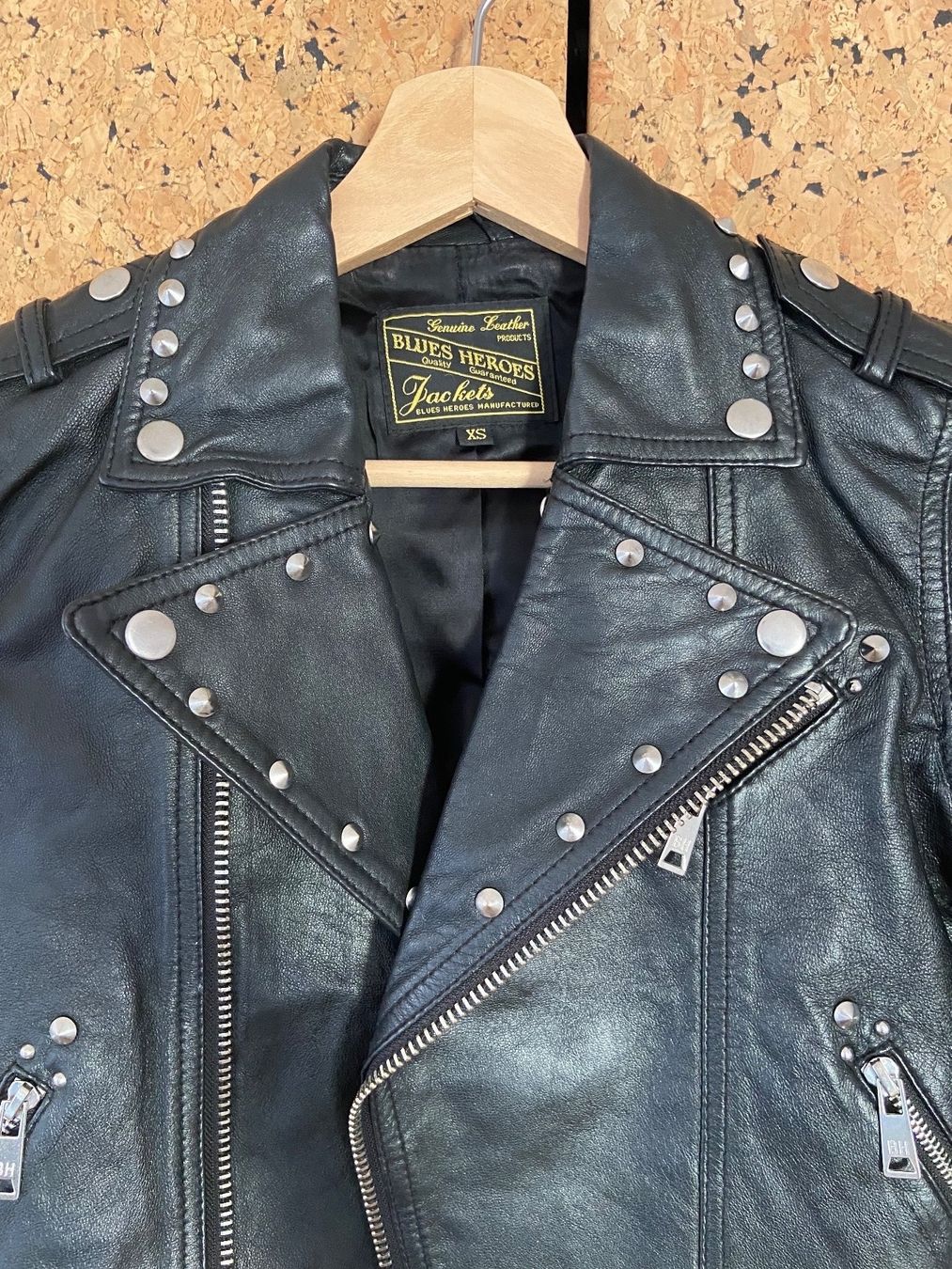 Giacche: Blue Heros schwarze Biker-Lederjacke – Usato da Wallisellen venduto da shirley10212008 5