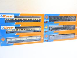 ROCO 6 x Personenwagen Set - 4-Achser H0 OVP