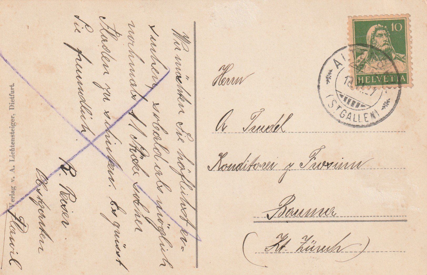 Cartoline postali: Flawil Restaurant Obstgarten – Usato da Rorschacherberg venduto da fratovi2 1