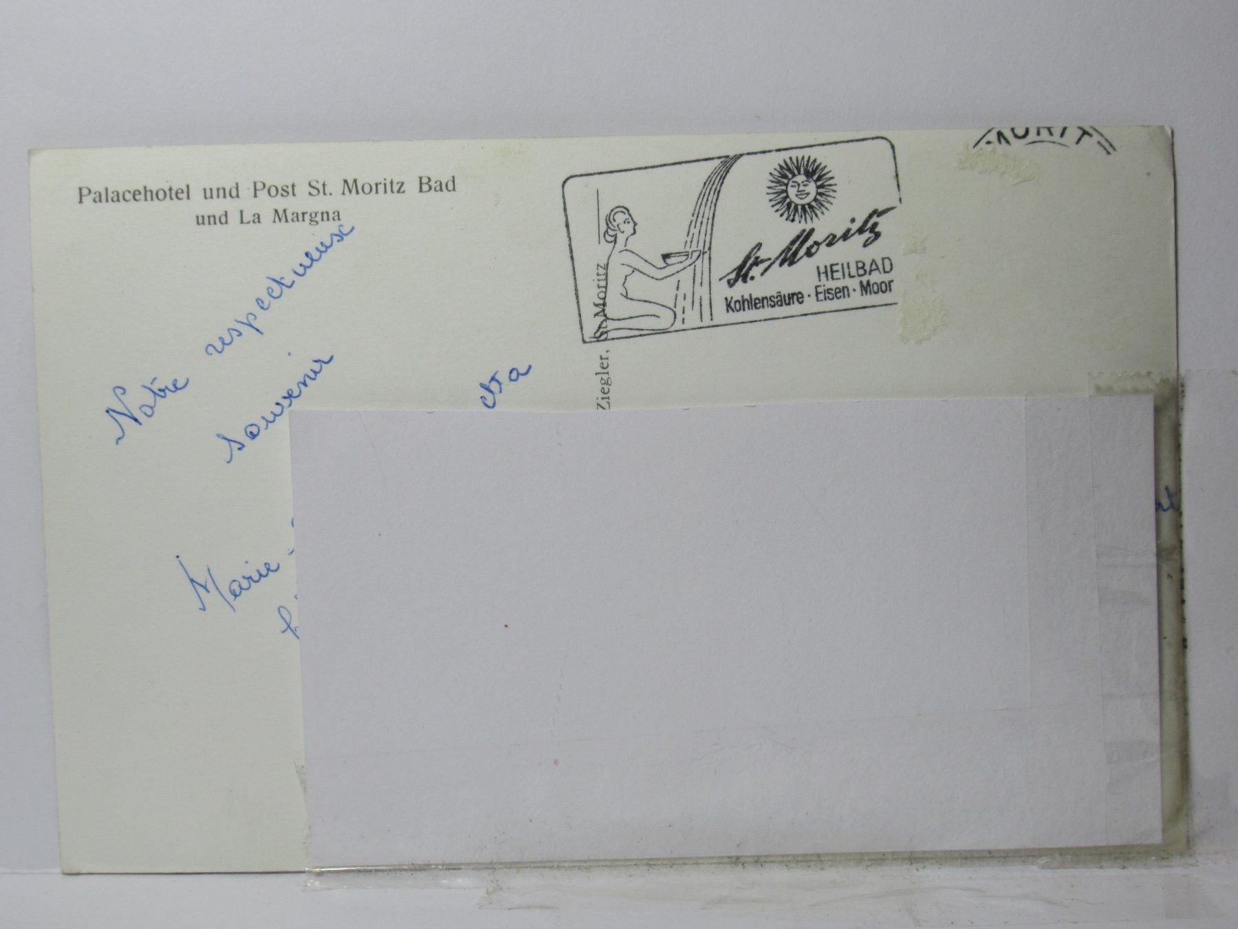Cartoline postali: St. Moritz , Palacehotel und Post – Usato da Grenchen venduto da Bluemchen1900 1