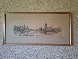 Zürich "Blick auf Limmat und Grossmünster"