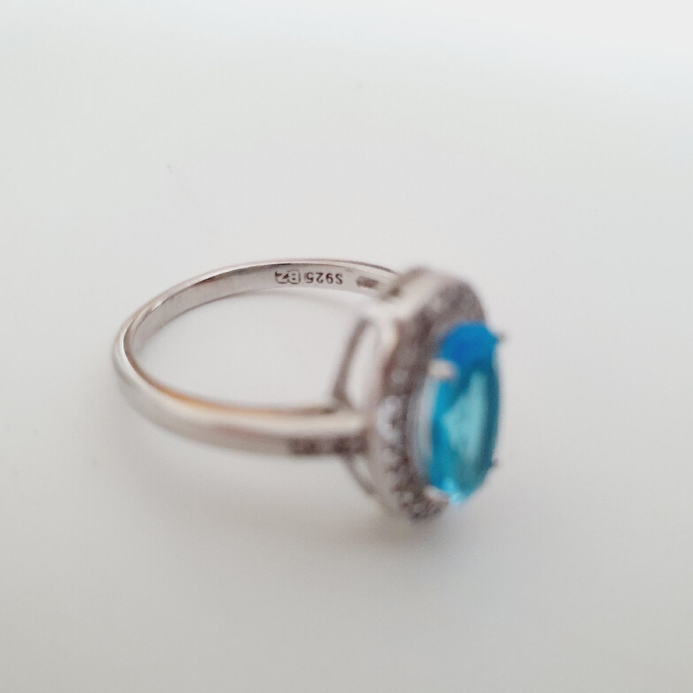 Anelli: Silber Ring  925 mit  Blauer Stein Gr. 17.4 mm – Usato da Kreuzlingen venduto da Wunderkiste123 6