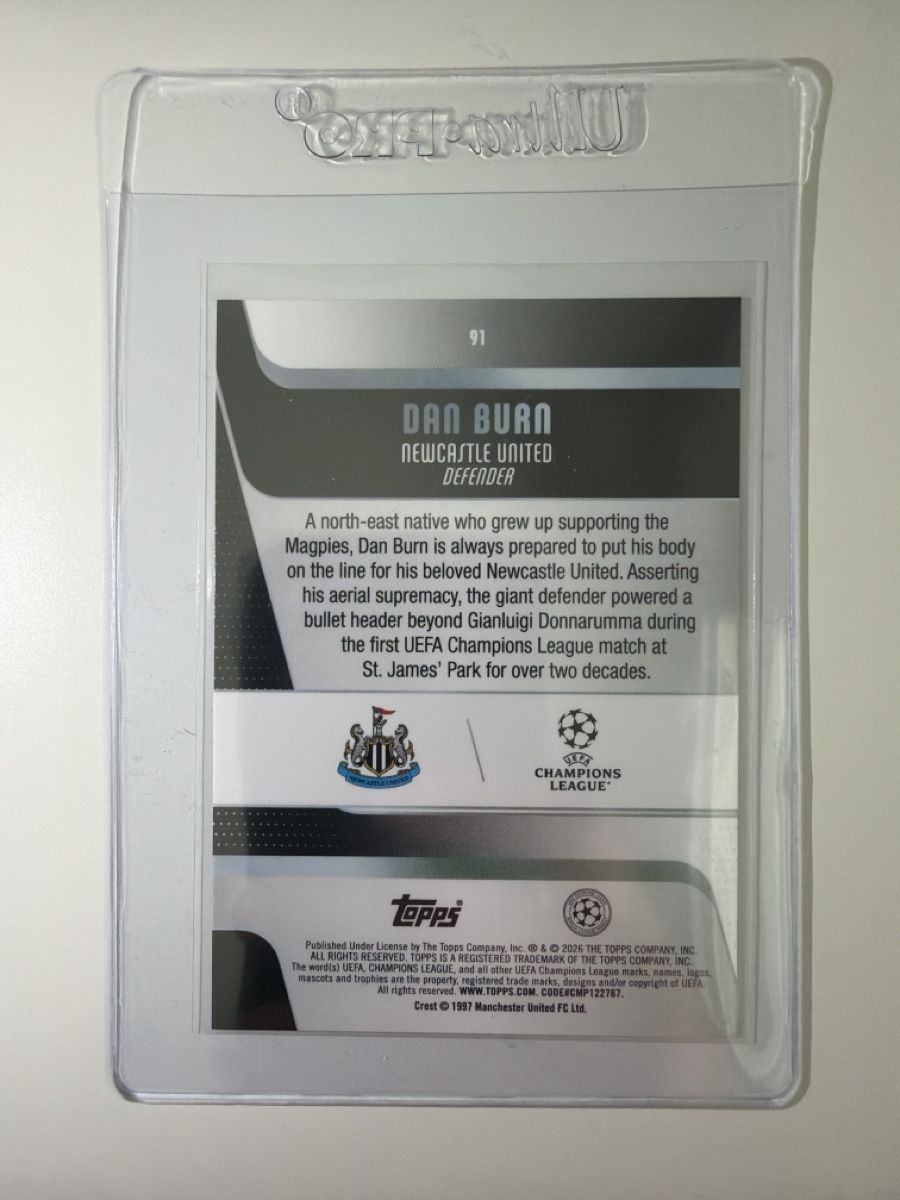 Topps Carte collezionabili: Topps UCC Flagship - Dan Burn - Newcastle /50 – Usato da Cernier venduto da Kairjo 1