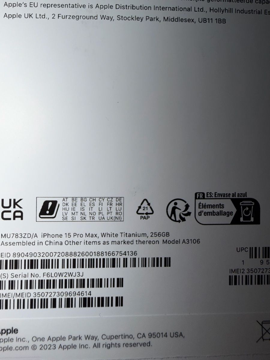 Apple Telefoni cellulari / Smartphones: iPhone 15 PRO MAX 256GB – Usato da Niederglatt ZH venduto da Elena92 4