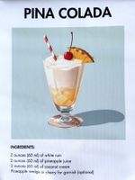 Pina Colada Poster Leinwandbild 30x40cm NEU (Rahmenlos)