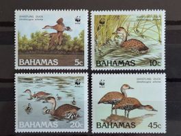 Bahamas 1988 WWF Mi.Nr. 672 - 675 Kubapfeifgaus. Postfrisch