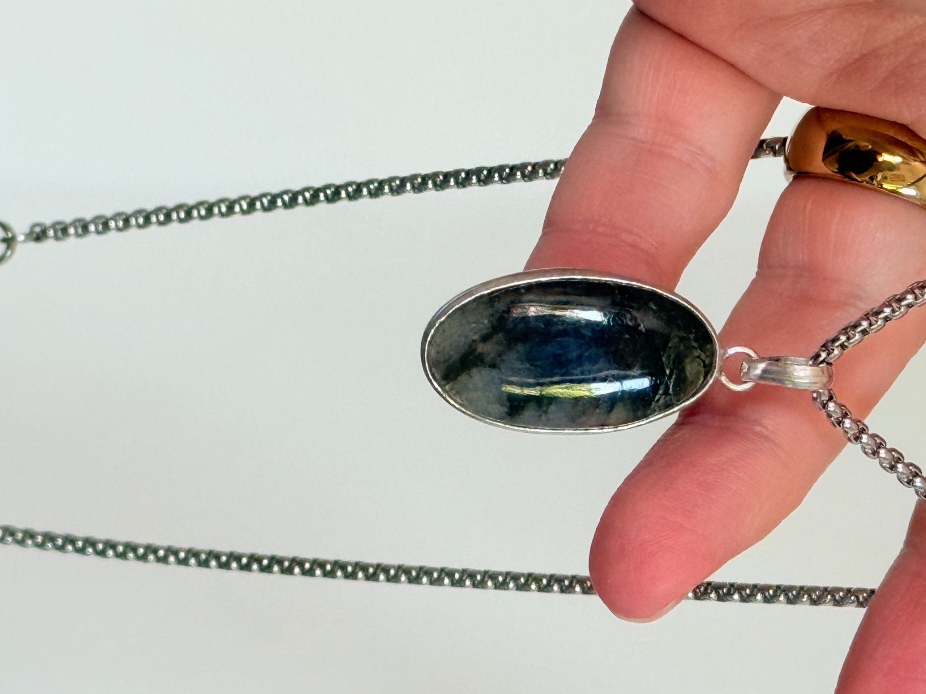 Catenine: Pendentif avec pierre naturelle Labradorit – Nuovo e nell'imballaggio originale da Genève venduto da AWWA 4