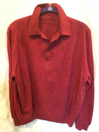 100%Kaschmir Polopullover Gr L-116cm Brustumfang TOP Zustand
